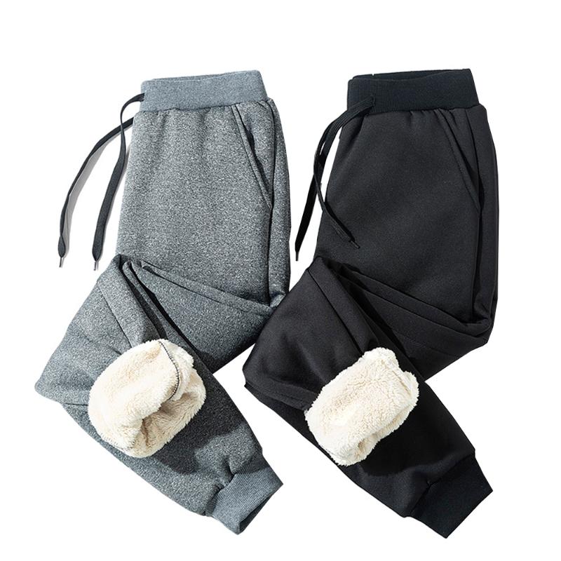 

Men's Pants 4XL 5XL 6XL Plus Size Men Winter Warm Sweatpants Male For Jogging Autumn Fleece Joggers Streetwear Clothing, Black