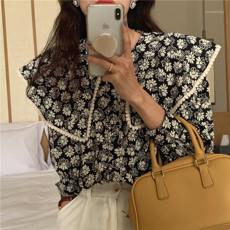 

Women's Blouses & Shirts Alien Kitty 2022 Summer Casual Elegance Short Sleeves Blouse Femme Chic All Match Lady Fashion Women Fance, Black