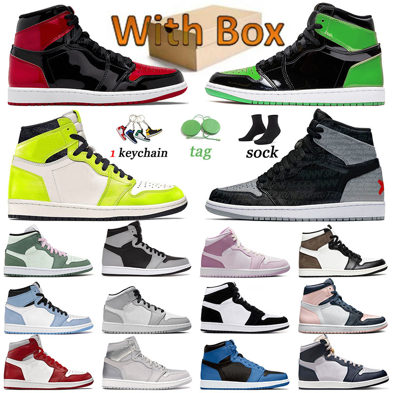 

Rebellionaire jumpman 1 trainers basketball shoes us 12 University Blue Bred Patent Green men women sneakers sports Visionaire Stealth Chenille Dark Marina Blue 1s, B20 dios 36-46