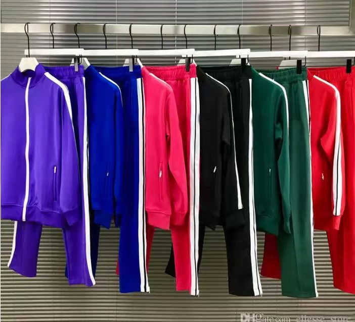 

2022 New Mens Womens Designer Tracksuits Striped sweatshirts suits men track sweat suit coats Couple Outdoor jackets hoodies pants sweatshirts sportswear S-XL, Black