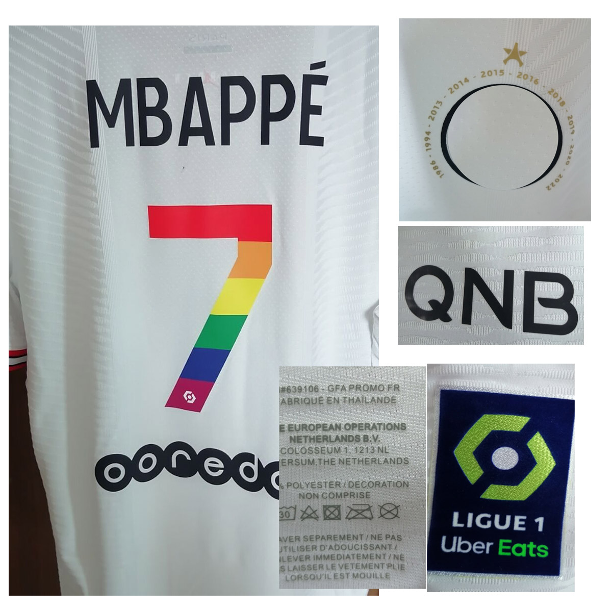 

Home Textile 2022 Match Worn Player Issue Rainbow Jersey Custom any name number Maillot Soccer Patch, Leave you want name num