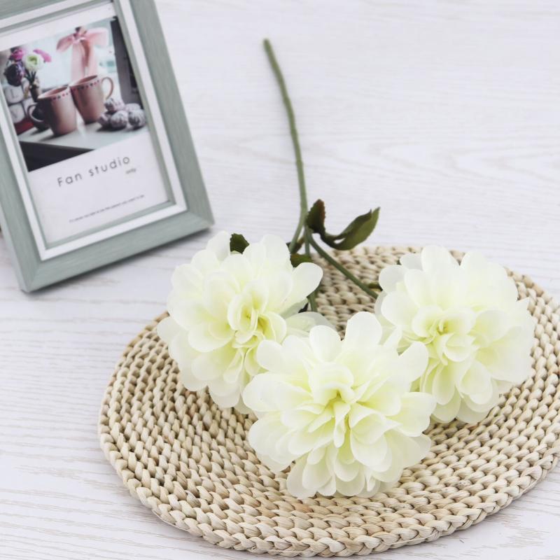 

Decorative Flowers & Wreaths 1pc 3 Heads Artificial Silk Dahlia Wedding Party Home Decoration Flower Small Chrysanthemum, Blue