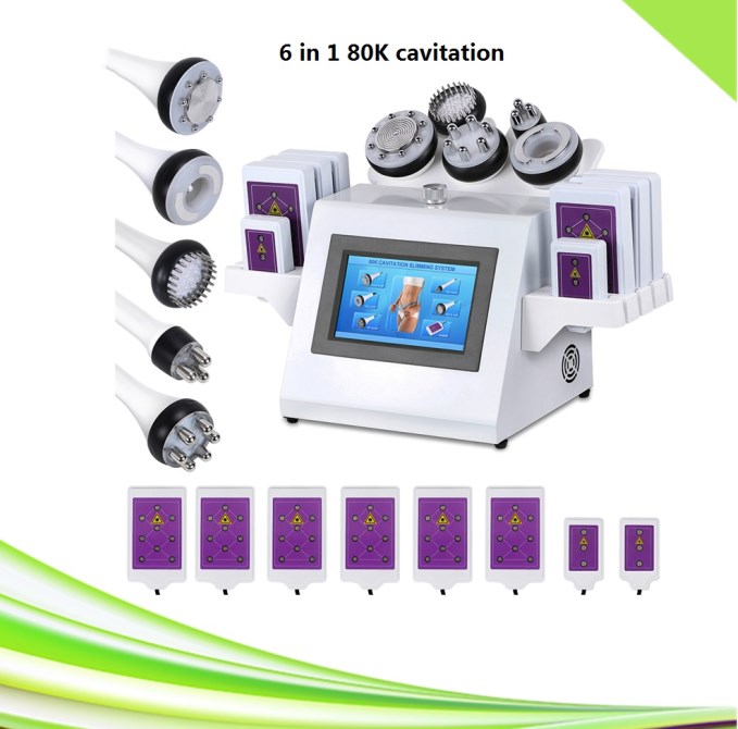 

newest 6 in 1 spa 80k ultrasonic cavitation machine slimming rf cavitation machine 80k
