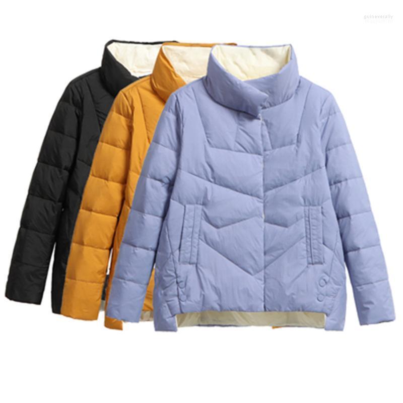 

Women' Down & Parkas 2022 Winter Coats Plus Size Lady 90% White Duck Jackets Trendy Female Thin Outerwear Mujer Single Breasted Guin22, Beige