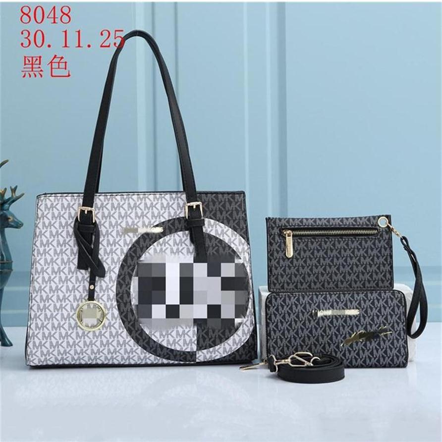 

MICHAELS KOR MKS GGSS LOUISSS VUTTONSS LVSS 3 piece set bags women crossbody handbag purses lady tote bag Coin Purse three item Le191T, 30x11x25cm