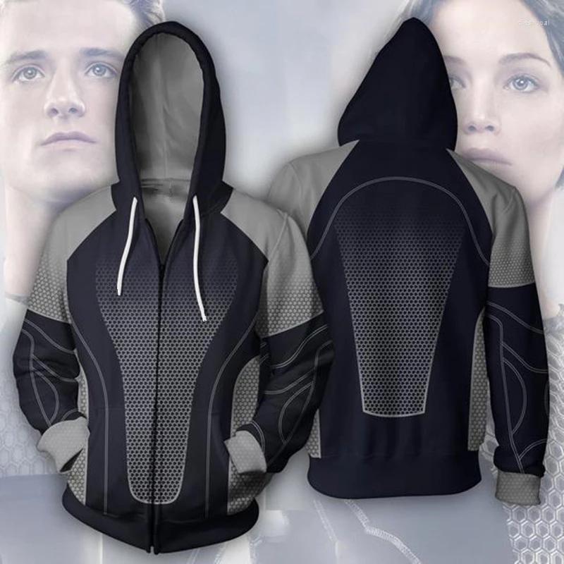 

Men' Hoodies & Sweatshirts 3D Print The Hoodie Katniss Everdeen Cosplay Men Women Sweatshirt Zipper Hooded Jackets, As pic