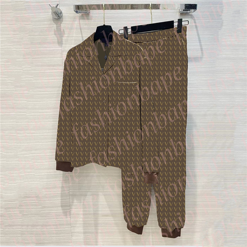 

Spring Summer Sleepwear Full Letter Printed Pajamas Textile Women Casual Pajamas Set Loose Jogging Pants Designer Sleepwears, As pic