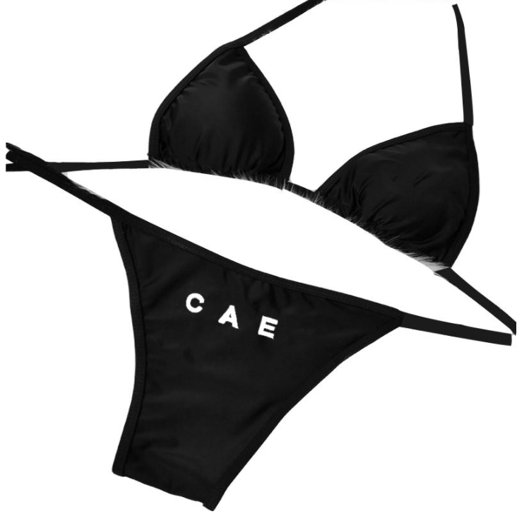 

Designer Women Clothing Bikini Womens Swimsuits Lace up Textile C Letter swimsuit Summer Time cross belt pants Set, As picture