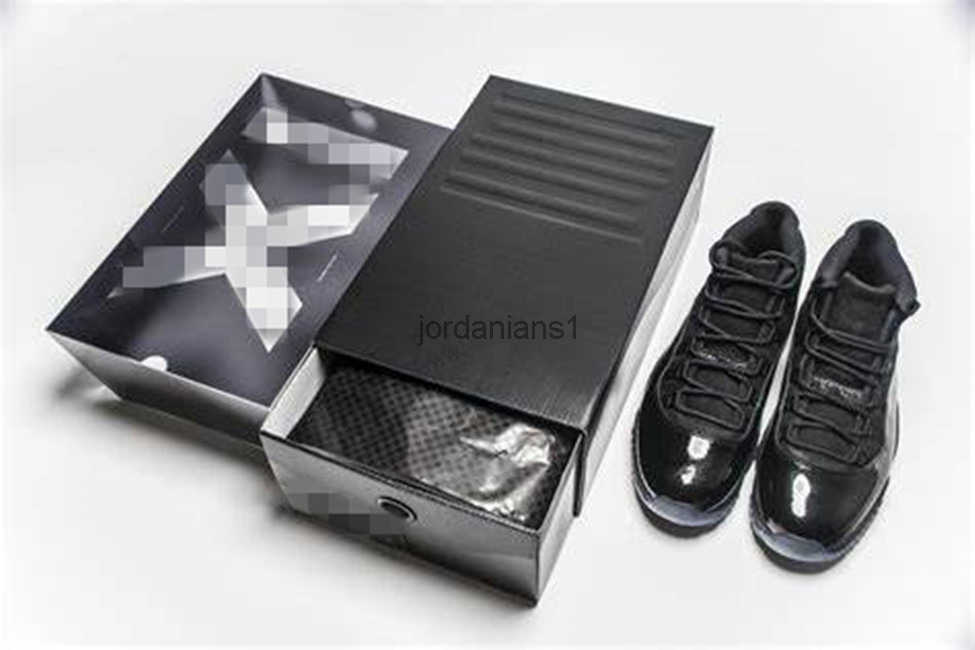 

Jumpman 11 Shoes Cap and Gown Sneakers Trainers Women Mens Unisex Basketball GYM Training With Original Box Accessories Fast Ship, Black-black