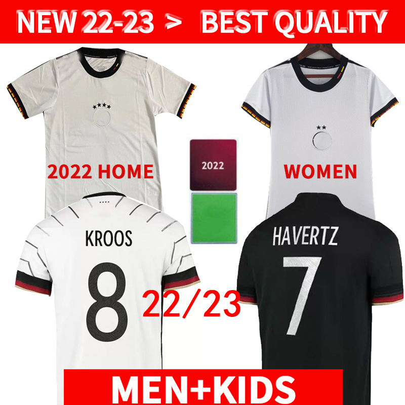 

2022 2023 HUMMELS soccer jersey KROOS GNABRY WERNER DRAXLER REUS MULLER GOTZE Fans Player version women22 23 football shirt germanyS Men kids kit set, 2021 home