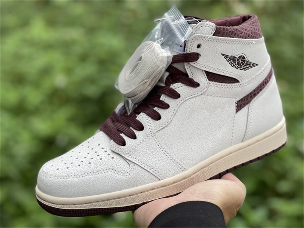

Shoes Authentic 1 High OG Ma Maniere Basketball Man Sail Burgundy Crush 3S Mocha White Medium Grey Violet Ore Retro Sports