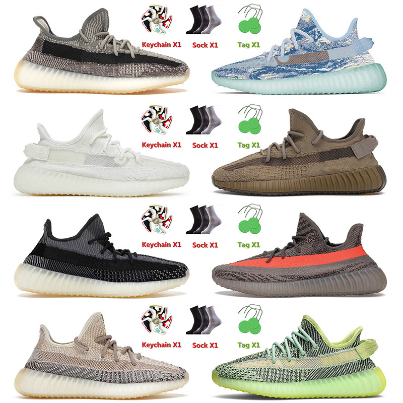 

Authentic Top Quality 20222 Boost v2 Shoes Zyon Frost Blue Yeezies'Kanye'350 Tail Light Static Glow Cream Sesame Carbon Casual Trainers Sneakers, 14