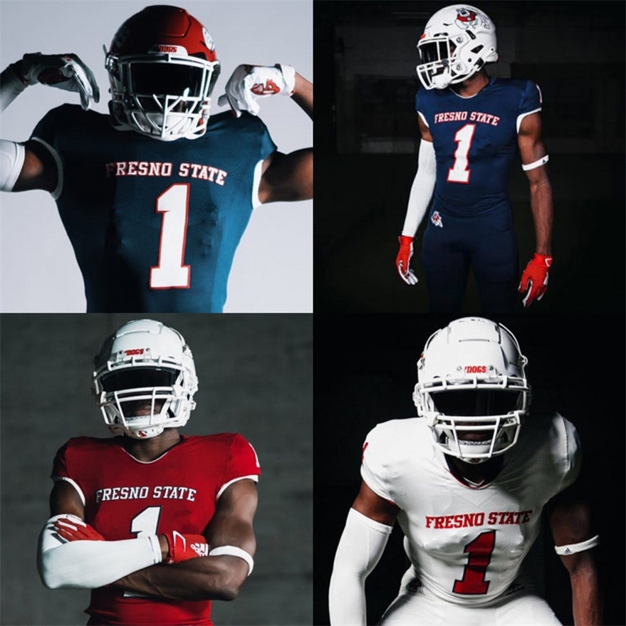 

A3740 2020 Fresno State Bulldogs College Football Jersey Jake Haener Braden Wingle Ben Wooldridge Estevan Barragan Zion Echols Saevion Johnson, Red