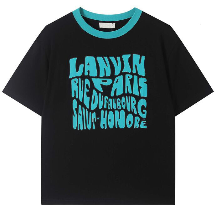 

2022ss Spring/Summer Trend Fashion Short Sleeve T-Shirt High Quality Jacquard Women's Men's Clothing Size: ~xxl Color: Black and White g53h77