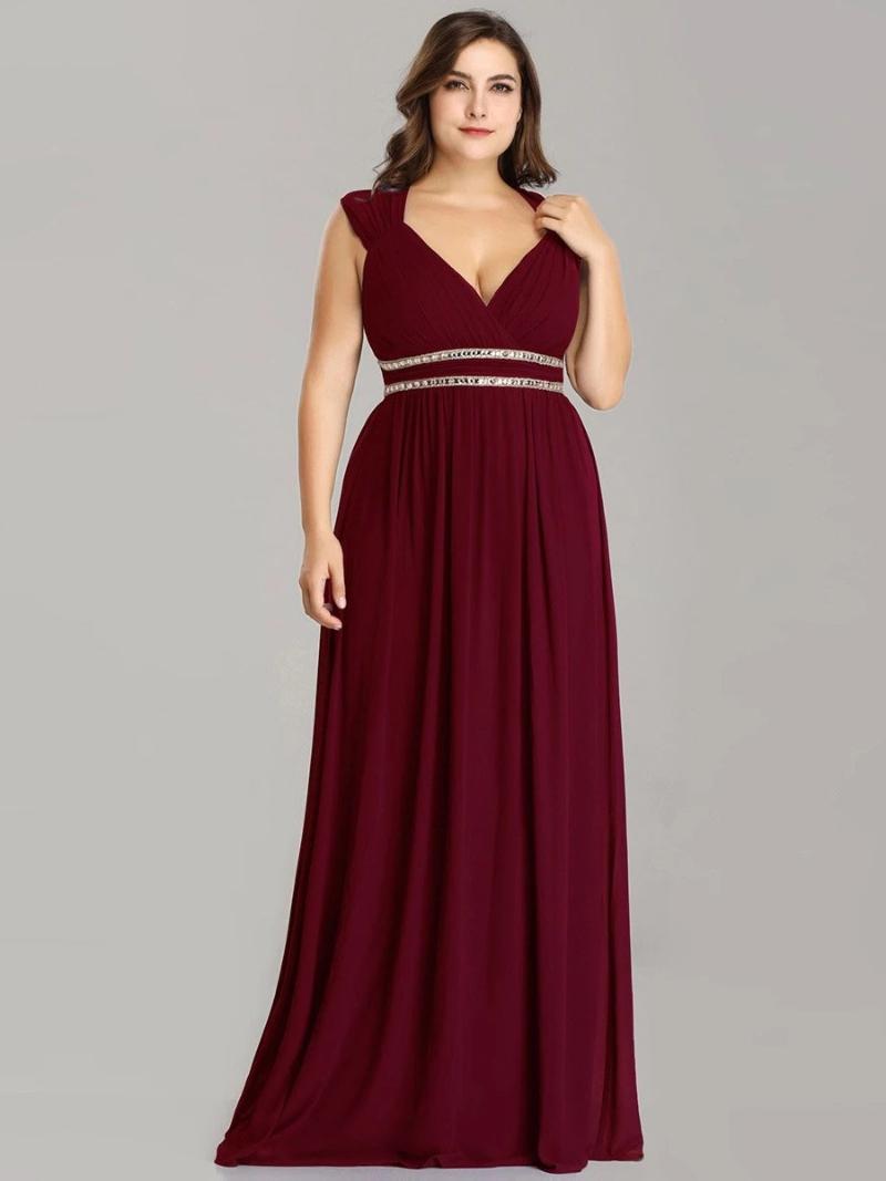 

Party Dresses Plus Size Evening VNeck Chiffon Floor-Length Empire Waist Wholesale Ever Pretty 2022 Elegant Pary Gowns Vestidos De Gala, White