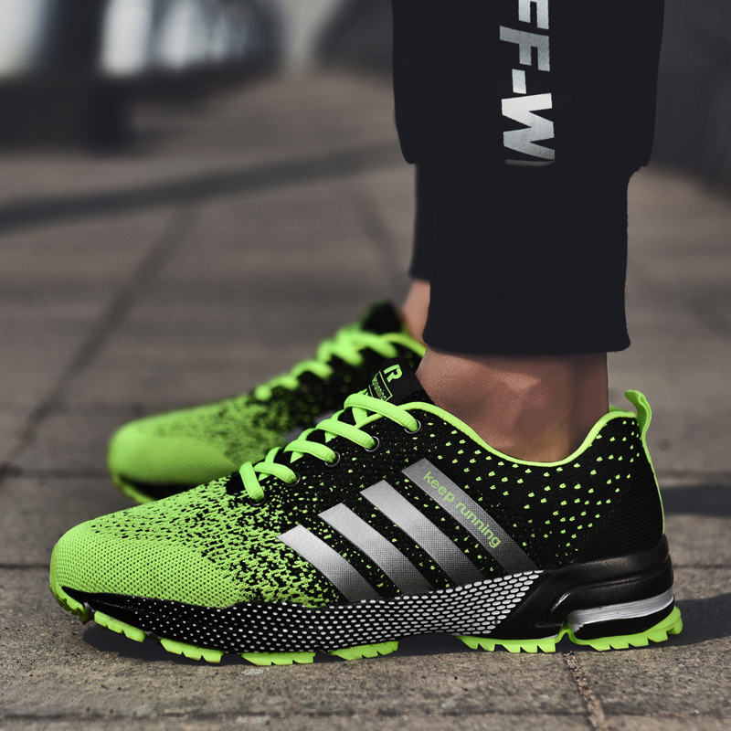 

2022 Cross border New Running shoes large size foreign trade Men Women shoe breathable Mesh shoes sports sneaker Drop Shipping, Zebra