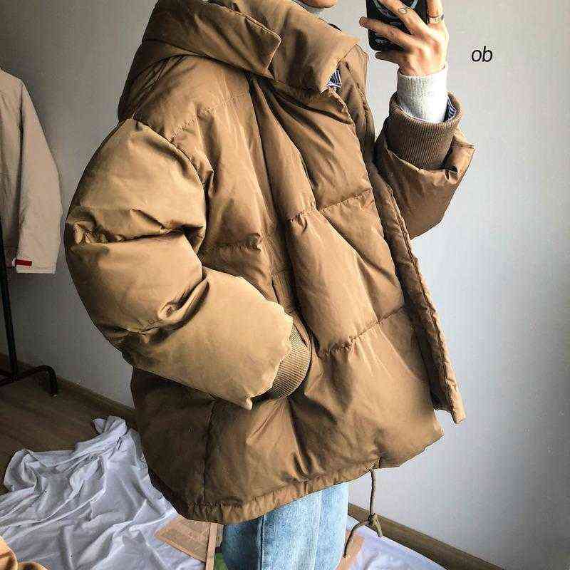

Down Parkas Men's Winter Jacket Parka Warm Fashion Casual Korean Style Hooded Short Coat Men Streetwear Wild Loose Thick Mens Clothes T220809, Yellow