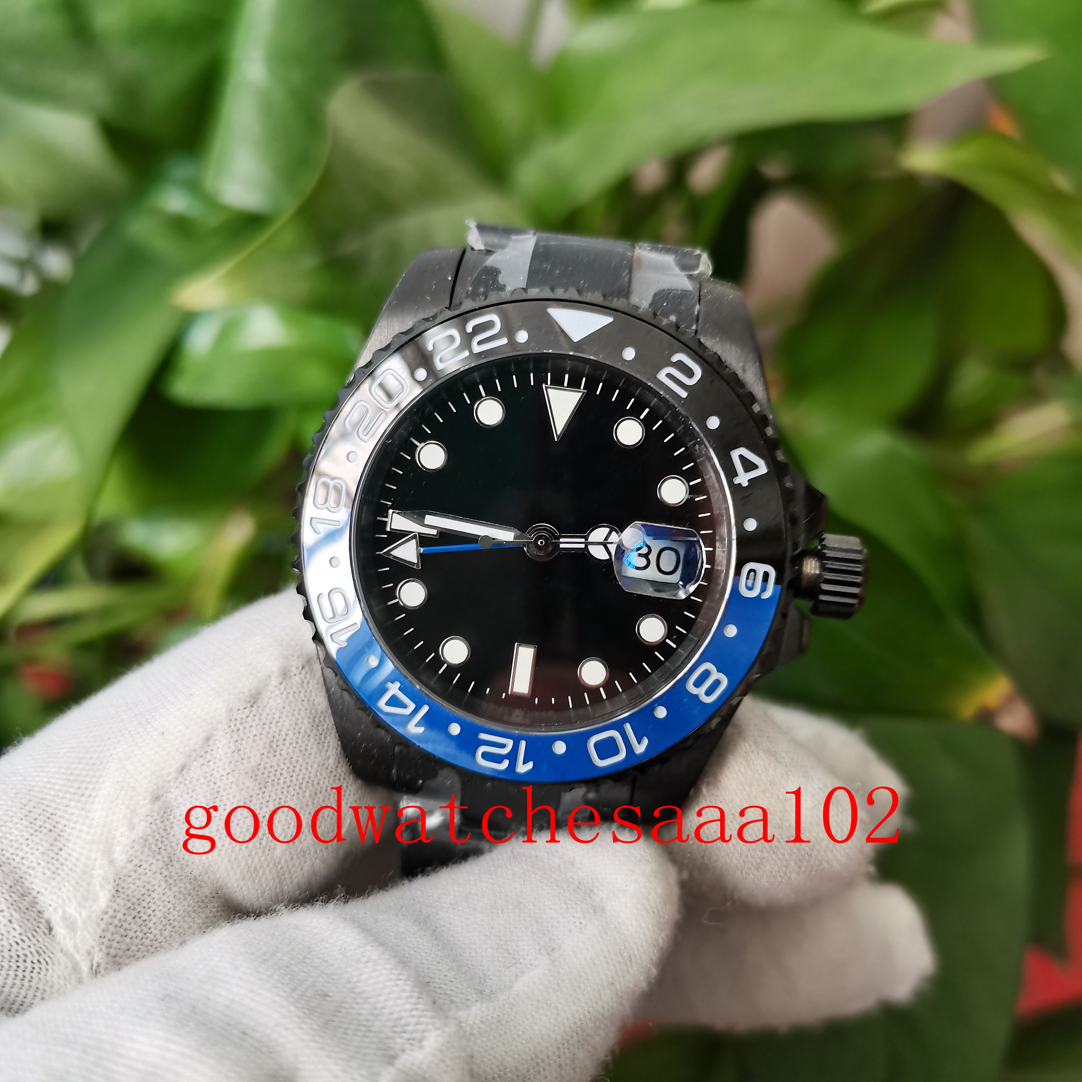 

U1 factory Super Quality gmt black hoop Watch Mens Automatic Eta 2183 Black Diall 40mm 116710 126710 Stainless Steel Bracelet Mechanical Men's Wristwatches