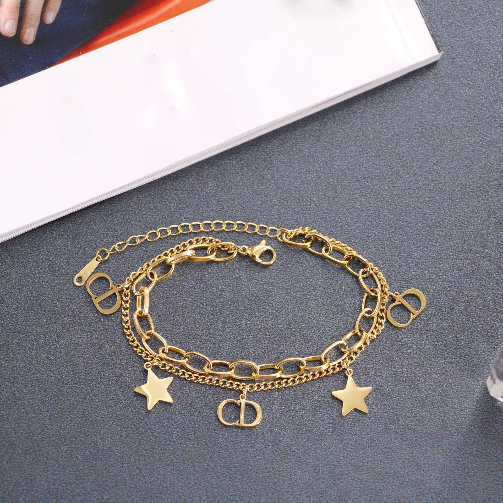 Alloy Silver Plated Charms Noosa Jewelry Classic Bracelets 925 Sterling Silver Dragonfly Anchor for Women-image-748764685