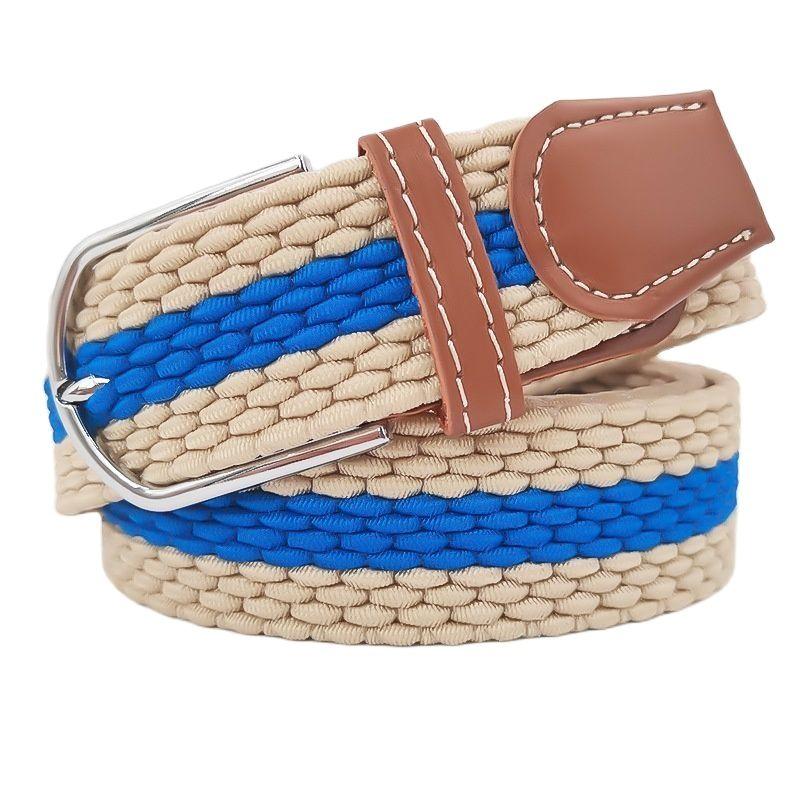 

Belts Elastic Knitting Comfortable Middle School Students Canvas Needle Buckle Versatile Women's BeltBelts, Black