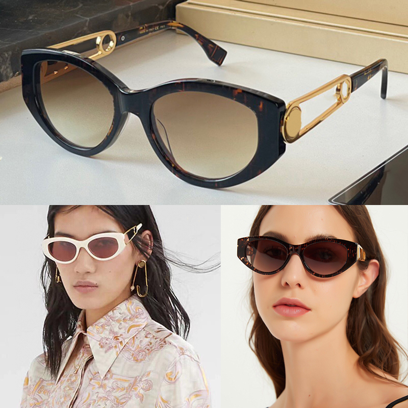 Cat Eye O'Lock lunettes de soleil véritable femmes Club luxe or métal écaille de tortue marque Designer Vintage dégradé lunettes nom commun Occhi