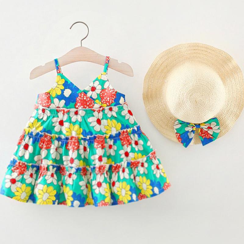 

Girl's Dresses Cotton Baby Cute Summer Girls Clothes Princess Dress 1st Birthday Party For 0-3Years Girl Infant Toddler ClothingGirl's, -f60-red-