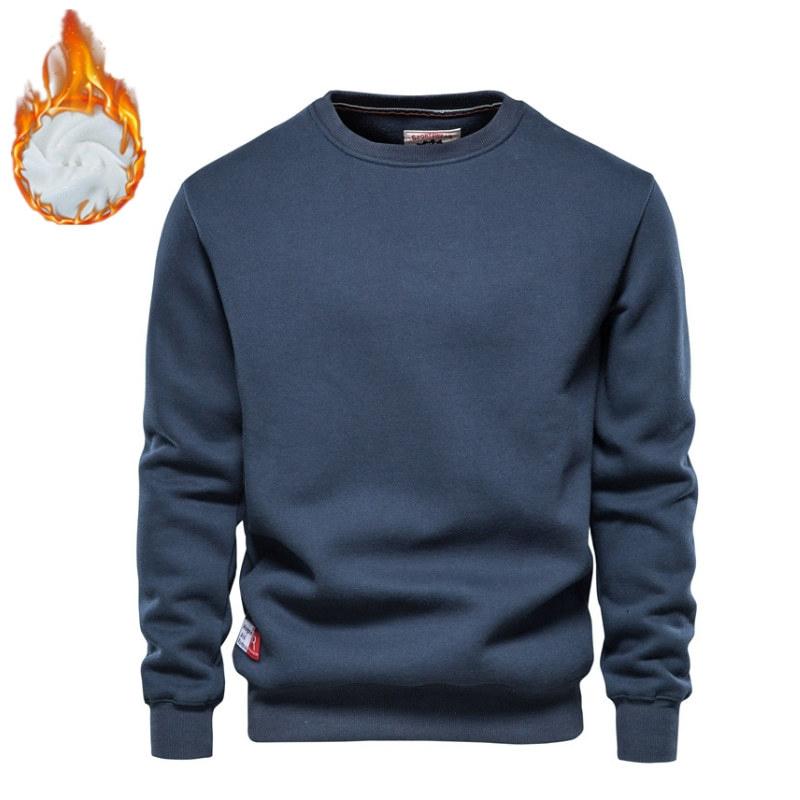 

Men' Hoodies & Sweatshirts Autumn Winter Men Fleece Thermal Plus Velvet Solid Color Pollovers Male Casual Soft Comfortable Slim Fit HoodieM, Color1