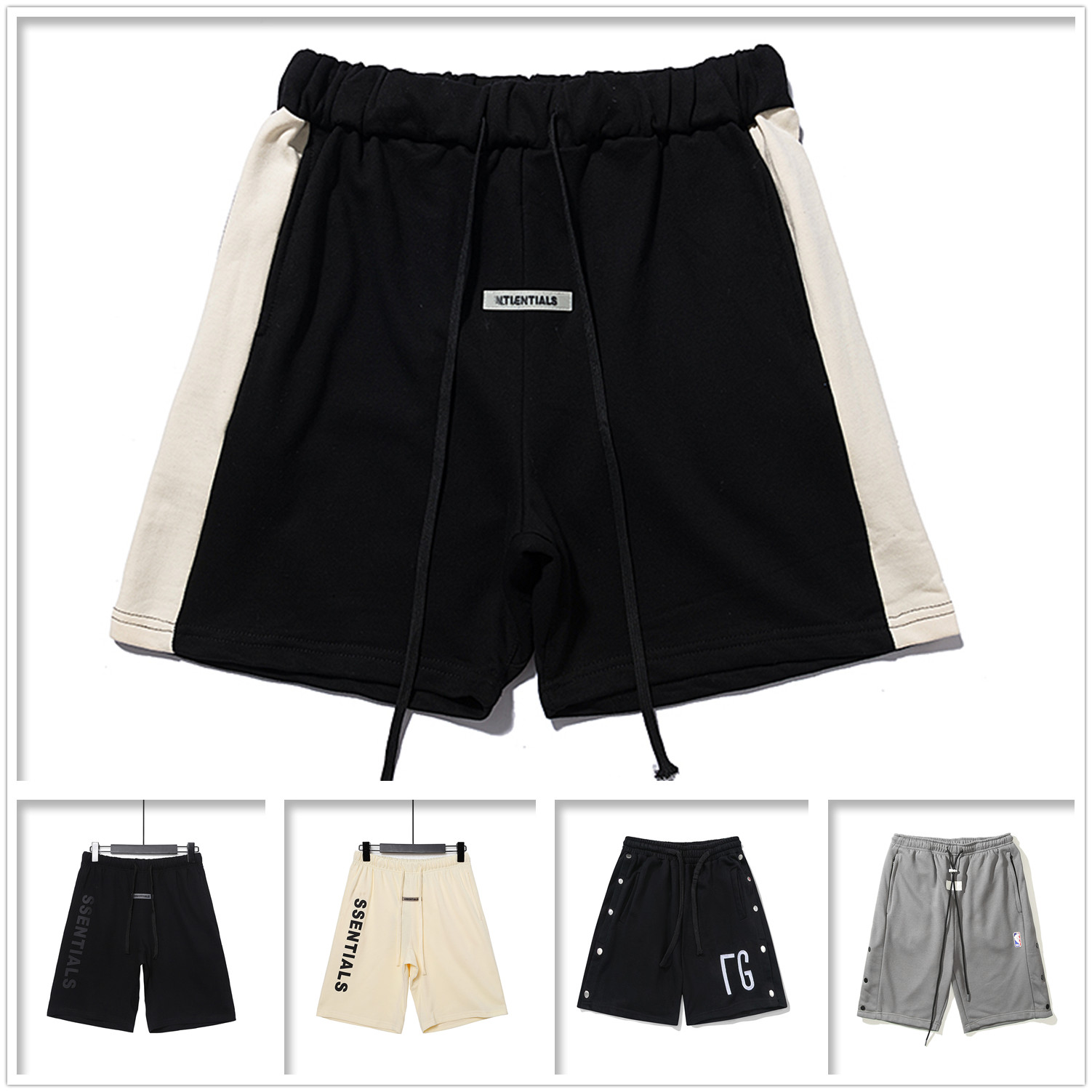 

Men reflective shorts hot pants Tech Fleeces women Beach Shorts three-dimensional silicone letters high street tide brand loose Season 7 Celebrity Style B05, 1pcs button