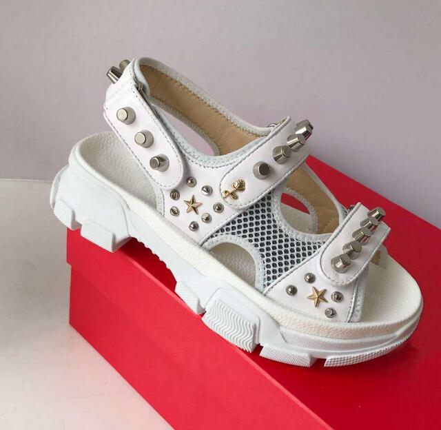 

Fashion platform sandals diamond shoes leisure leather crystal beach hotel indoor men's beach walking velvet letters women's slippers large size 35-41, Red