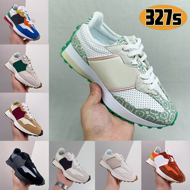 

Newest fashion 327s mens Sneaker casual Shoes Nightwatch Green Black white summer fog multicolor grey light beige burgundy low men women designer Sneakers trainers, 39 shoe box