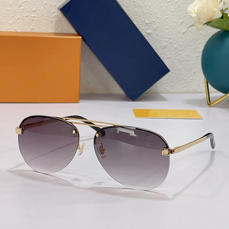 lunettes de soleil gravées au laser à double pont pour hommes Dans le sens des aiguilles d'une montre z1019 monture en métal doré Nuances pour fe