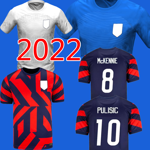 

2021 2022 Custom PULISIC WEAH MCKENNIE Home Away Soccer Jerseys 21 22 REYNA MUSAH usAS MORGAN LLOYD America Football Shirt United States LLETGET MEN KIDS SETS KITS, Fwc away