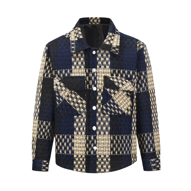Plaid Lapel Winter Wool Jackets Mens Single Breasted Casual Windbreaker Oversized Outwear Thick Coat