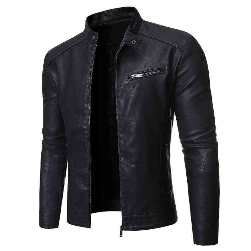 

2021 spring and autumn men's jacket fashion trend Korean slim fit casual men's leather jacket Motorcycle Jacket T220728, Orange