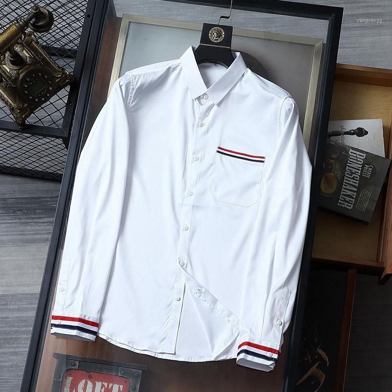 

Men's Casual Shirts Men Clothing For Vintage Designer Clothes Camisas De Hombre Korean Fashion Long Sleeve Tops Male 2022 Fall Brand, Black