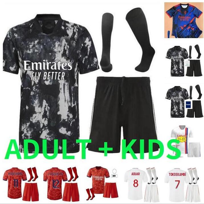 

adult kits 21 22 Maillot 4TH 2021 2022 L.Paquetá Soccer Jersey OL digital fourth football shirts TOKO EKAMBI BRUNO G CHERKI AOUAR HOME KADEWER Lyon Men + kids kit