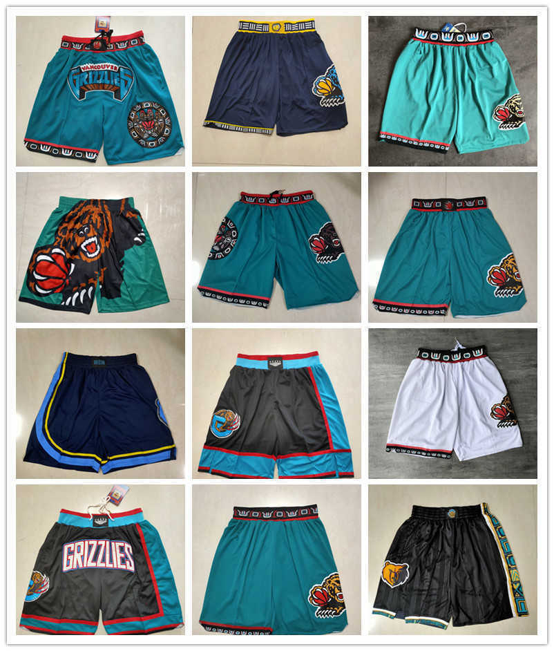 

Memphis''Grizzlies''men Retro Basketball Shorts pocket Size S-2XL, Color