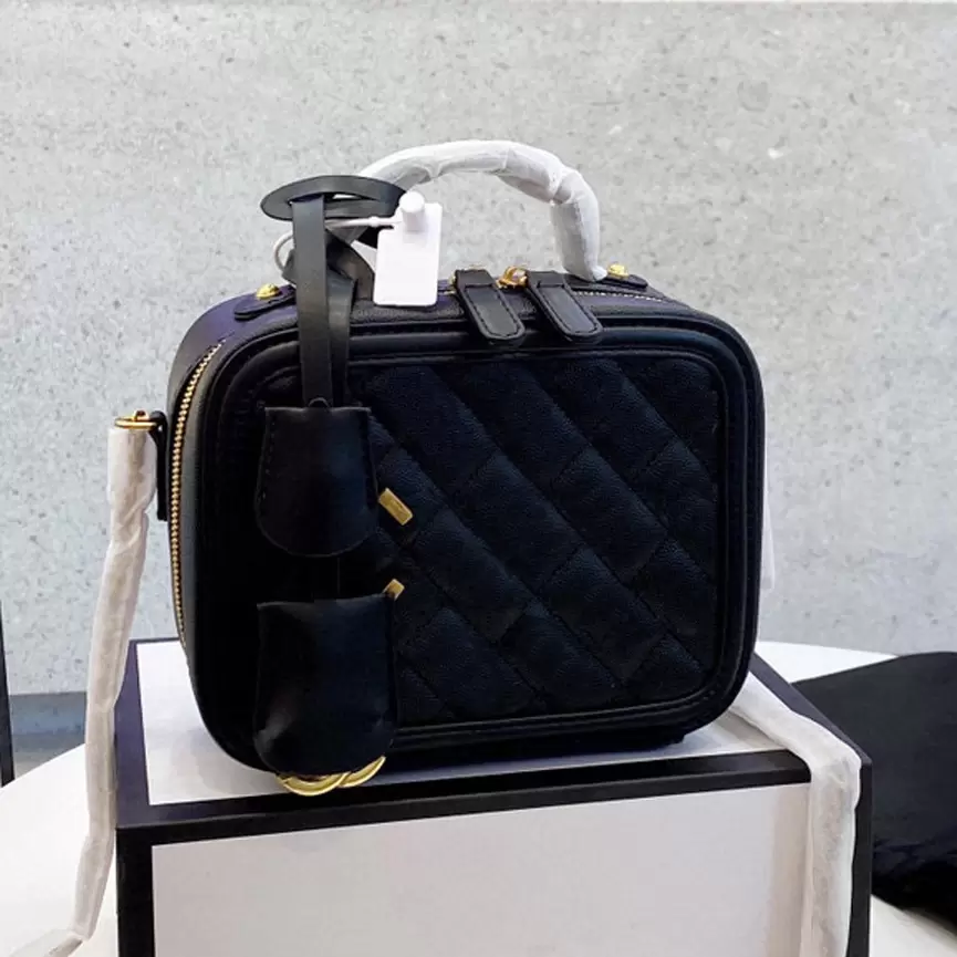 

Designer handbags square fat chain bag real leather women's handbag large-capacity shoulder bags top quality quilted messenger bag, Original box
