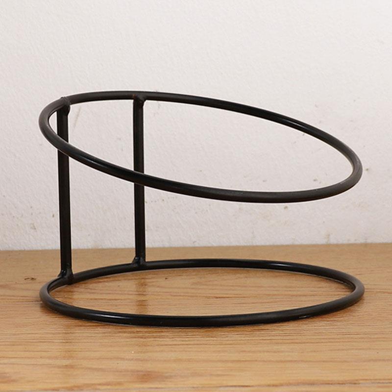 

Cat Bowls & Feeders Pet Dish Holder Kitten Bowl Stand Iron Single Elevated Non-Slip Puppy Durable Cats Dogs Accessories
