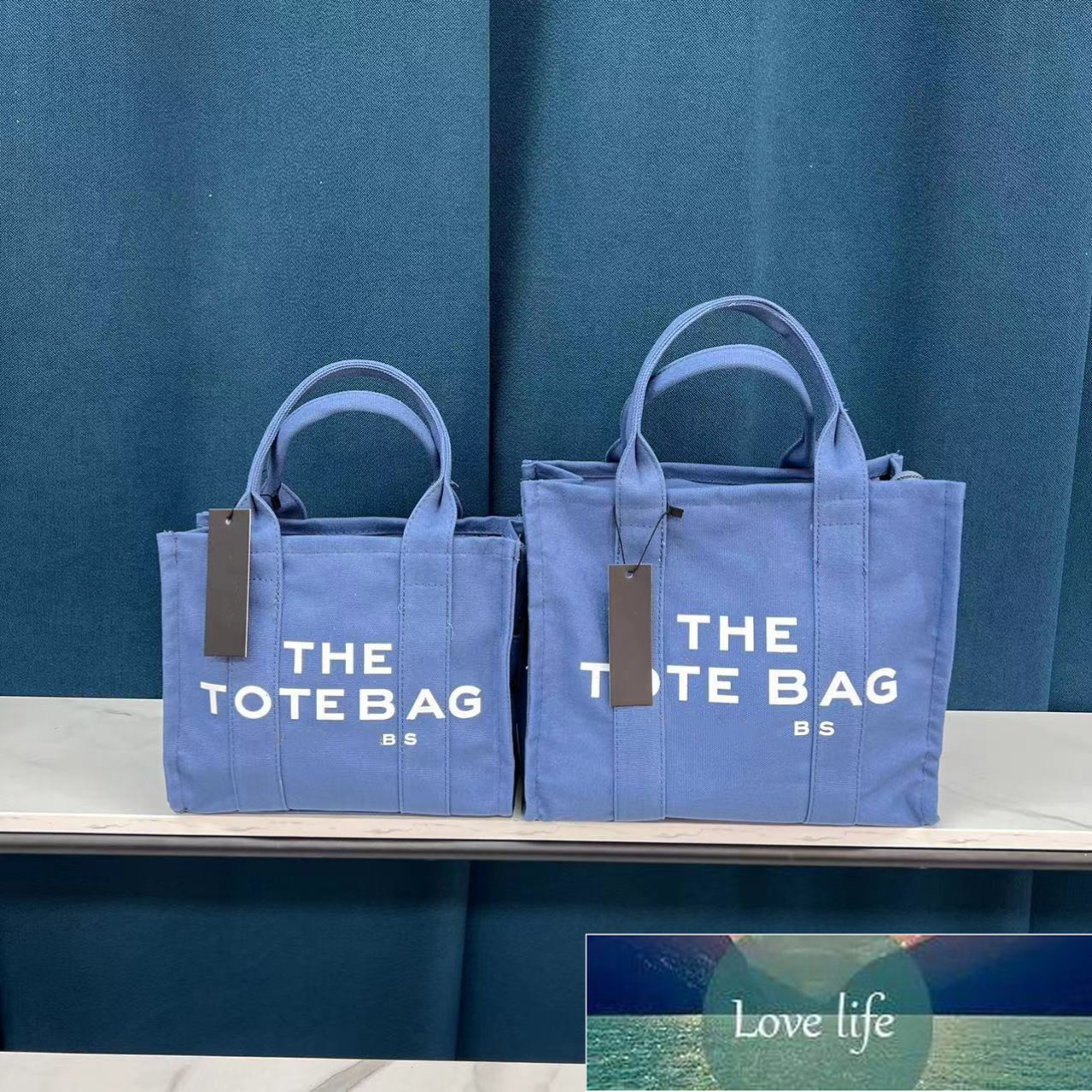 

New Fashion Summer Solid Color Jacquard Commuter Canvas Tote Bag with letters print Women's Handbag two kinds of size, Red