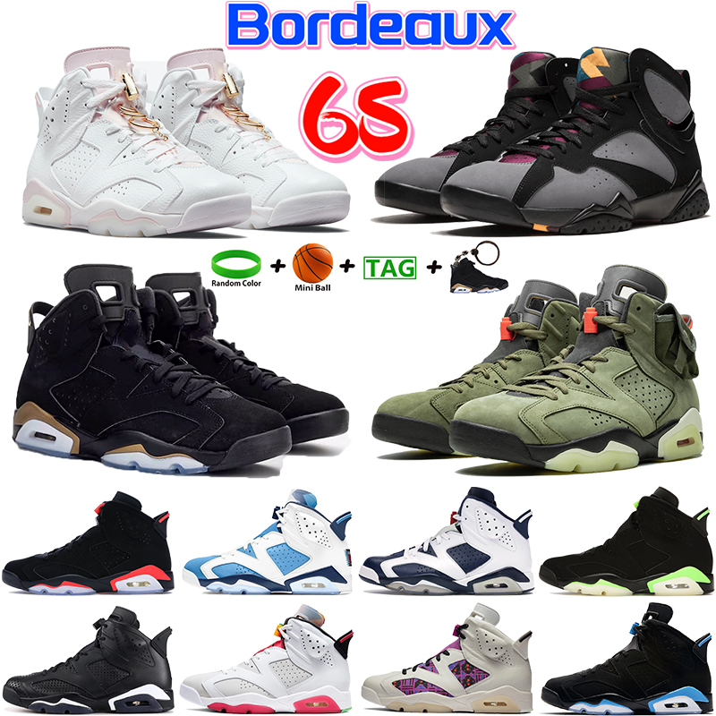 

2023 Newest Bordeaux men basketball shoes 6s UNC cactus electric green university blue Hare Mint Foam maroon mens sportss neakers, 11.infrared 2019