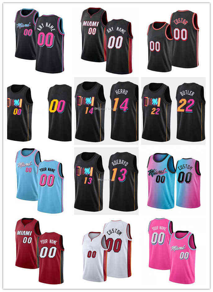 

75th Custom Mens Womens Youth Miami''Heat''21 Dewayne Dedmon 40 Udonis Haslem Tyler 14 Herro 55 Duncan Robinson Basketball Jerseys, Blue