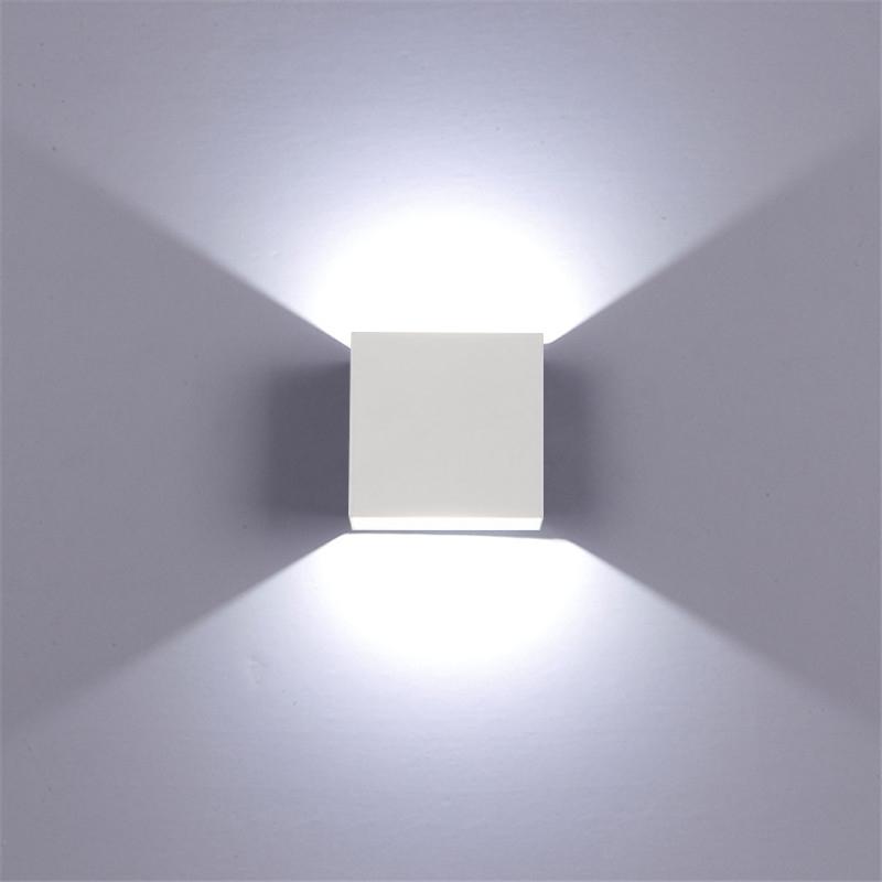 

Wall Lamps Indoor Lamp 6W LED Luminaire Aisle Square Sconce Bedroom Lights White/Black Color
