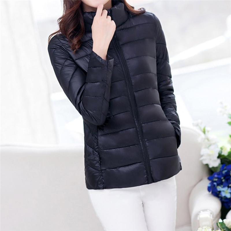 

Women's Down & Parkas Jacket Clothing 2022 Ladies Thin Short Casual Coat Slim Stand Collar Female Warm Winter Coats Large Size 3, Purple