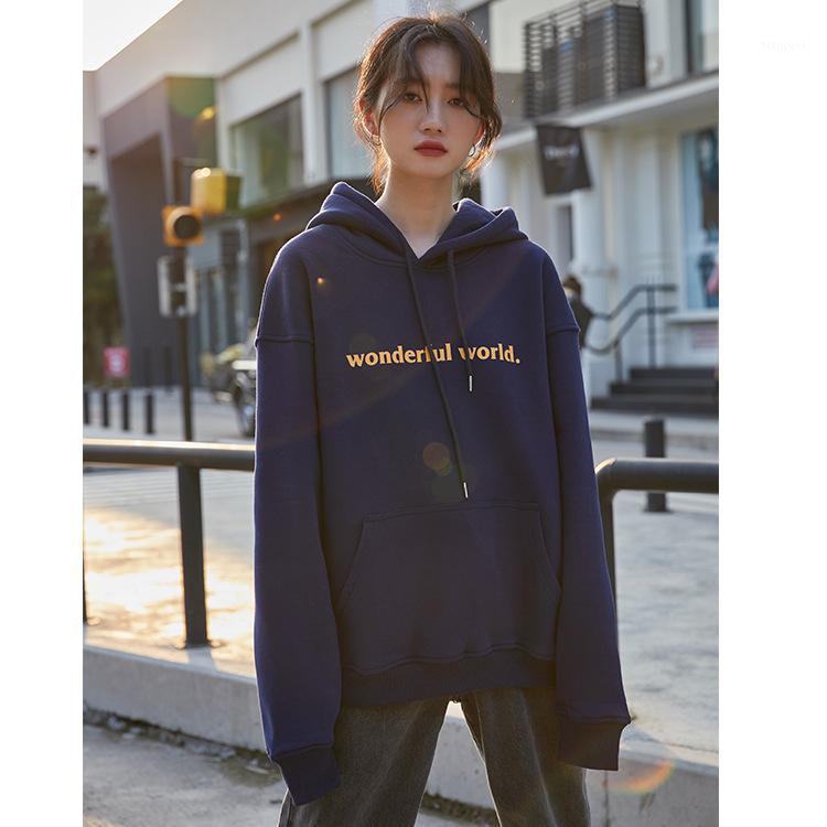 

Autumn Female Pullover Women Hoodies Solid Loose Drawstring Sweatshirt Long Sleeve Black Women' & Sweatshirts, Royal blue