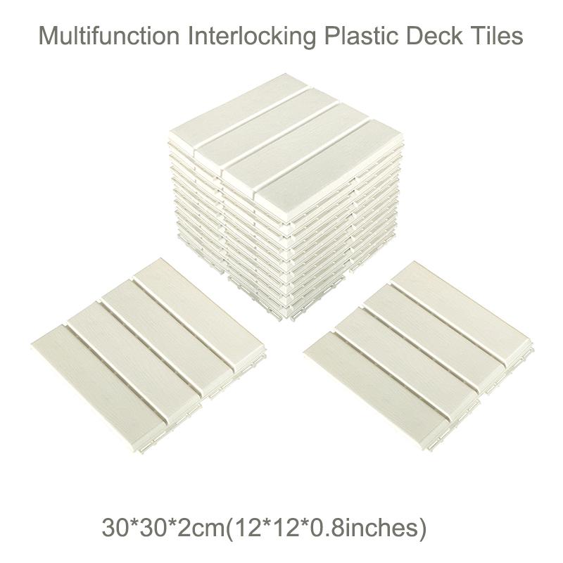 

Carpets 12"x12"Plastic Interlocking Flooring Tiles Deck 4-Slats Straight Pattern For Patio Balcony Porch BackyardCarpets, A3x1pc