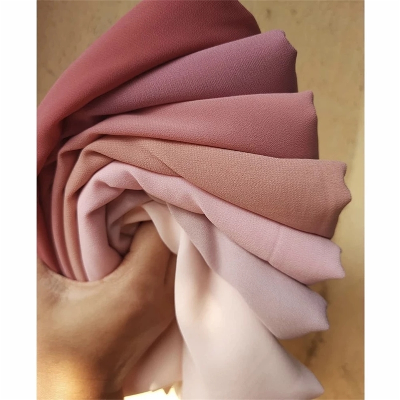 

72 175cm Muslim Chiffon Hijab Shawls Scarf Women Solid Color Head Wraps Hijabs Scarves Ladies Foulard Femme Veil 220704