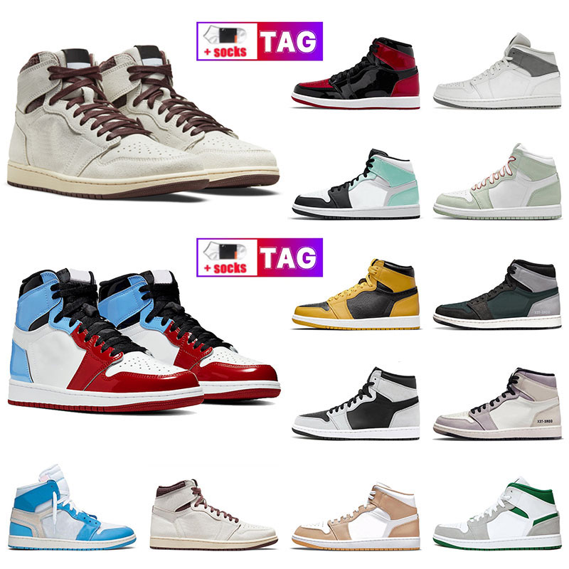 

Sale 2022 Mens Womens 1 1s Basketball Shoes Authentic Jumpma1s x A Ma Maniere Zapatillas Outdoor Casual Sneaker High OG Element Tex Light Bone Designer Trainers, A93 36-46 high element black particle gr