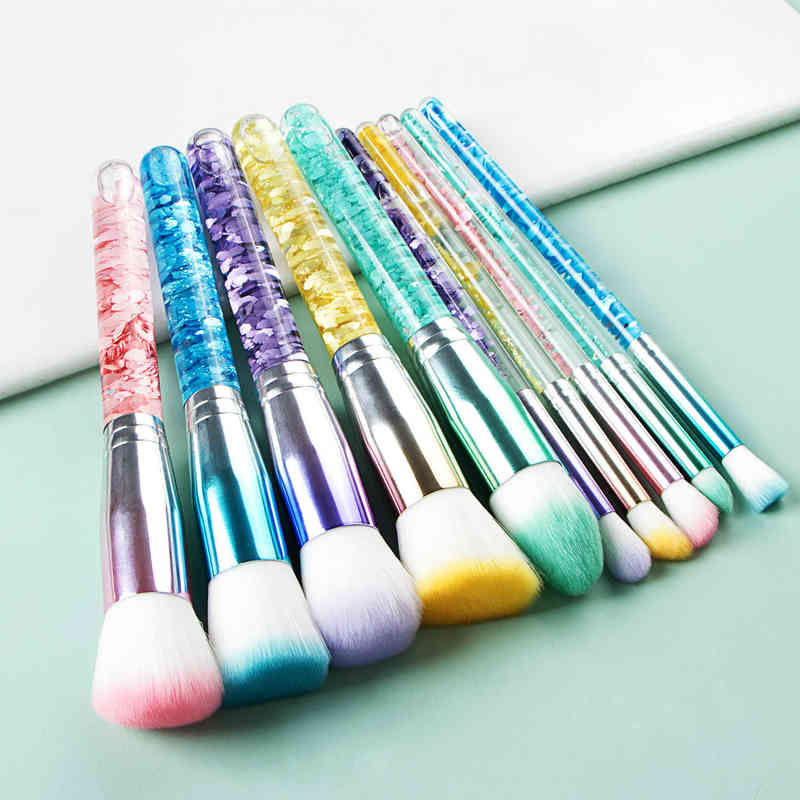 

NXY Makeup Brushes New Colorful Beauty Brush Base Foundation Eye Shadow Blush Flow Sequins Quicksand Tools 0406
