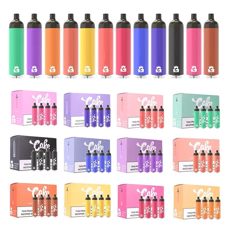

Original CAKE 2000 PUFFS Disposable E cigarette 6.5ml Pre-Filled 1250mAh Power Battery Vertical Coil vapes pen starter kit Authentic wholesale